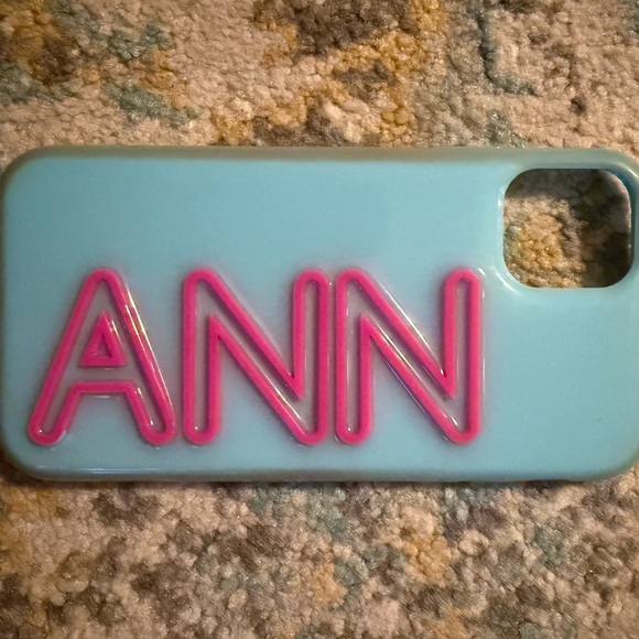 BaubleBar Blue and Pink iPhone Case with 3D Neon Design - Picture 1 of 5